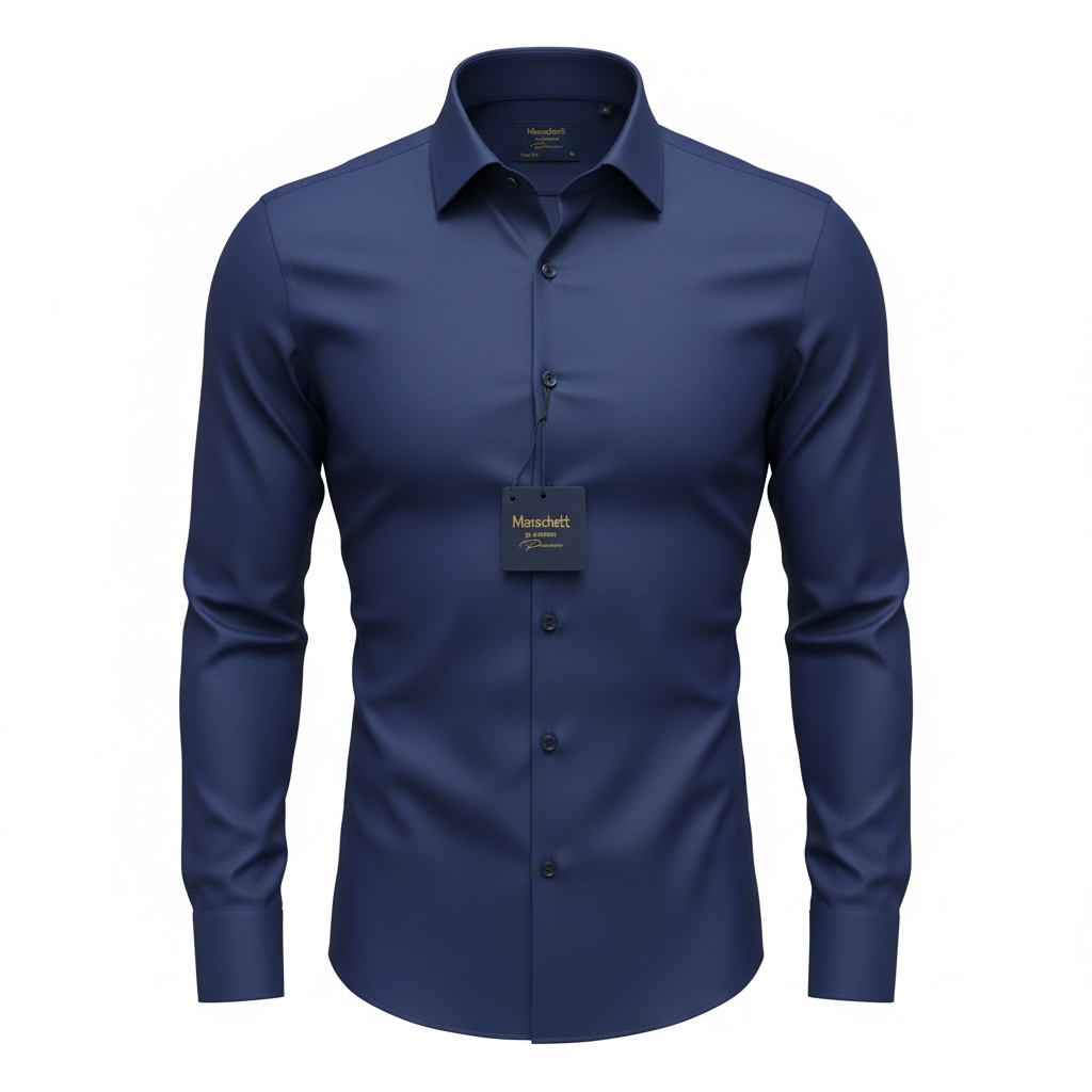 Men’s Slim Fit Plain Shirt – Navy Blue ( 6107-05)