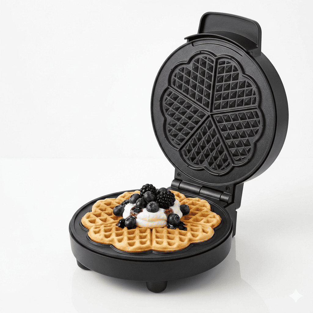 RAF Five-Slice Heart-Shaped Electric Waffle Maker (R.562)