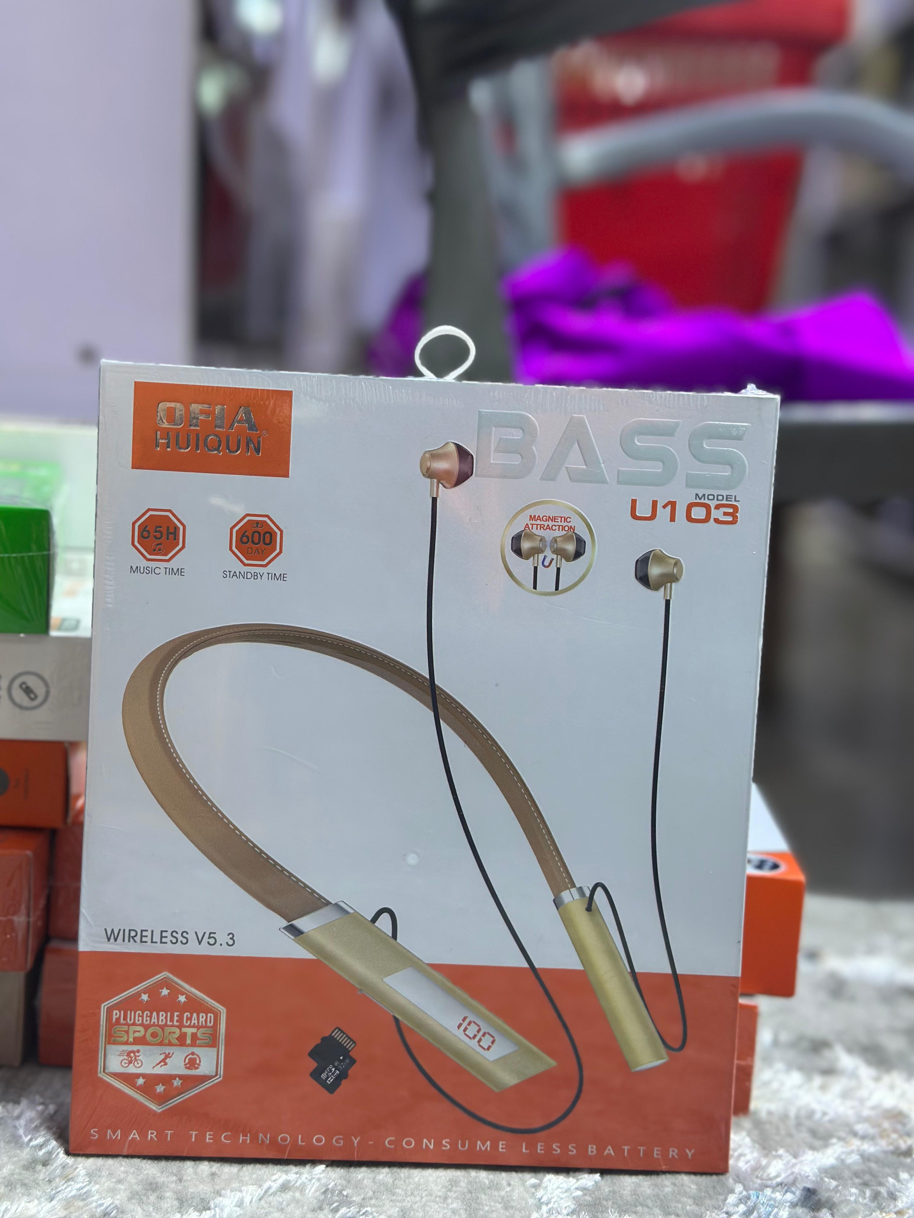 OFIA HUIQUN U103 Bass Wireless Neckband Earphones