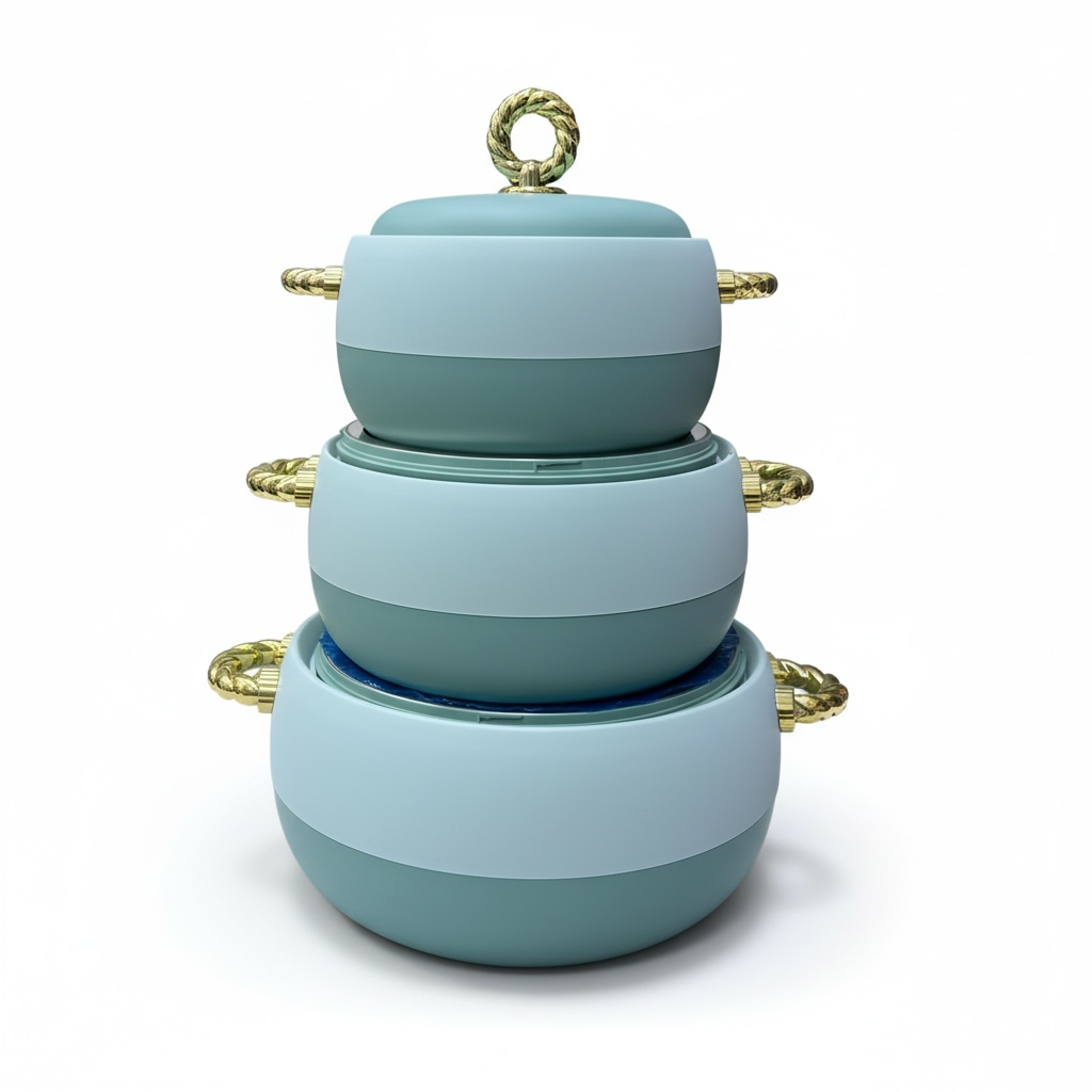 3-Piece Insulated Food Warmer Set – Vertical Ribbed Thermal Casseroles