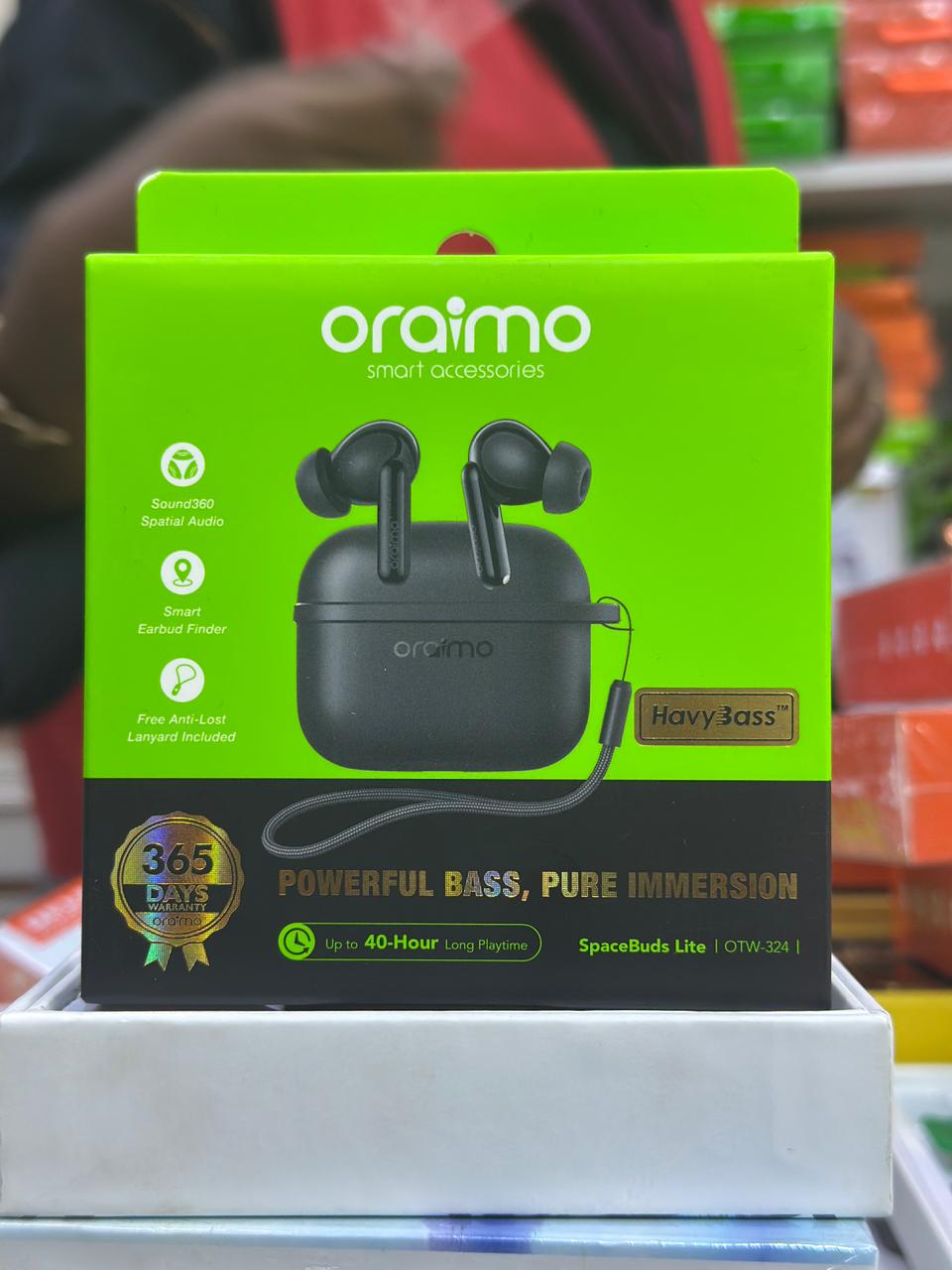 Oraimo SpaceBuds Lite (Wireless Earbuds – Powerful Bass & Long Playtime)