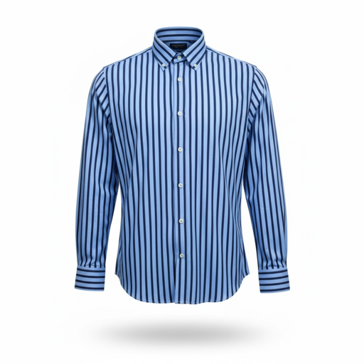 Manschett By Quesste Turkey Edition Men’s Slim Fit Stripe Shirt – Blue (6152)