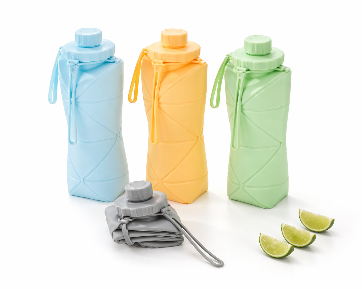 Collapsible Silicone Sports Water Bottle