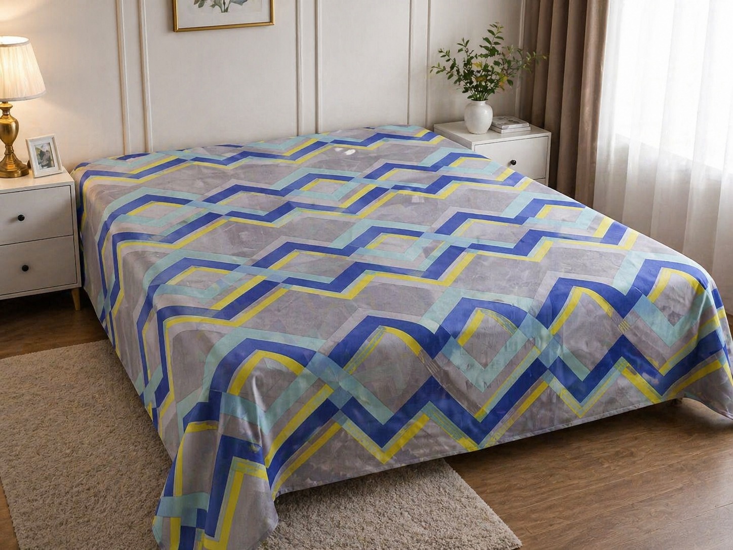 Bedsheet 2pcs 5*6 (Printed Bed Cover Set)