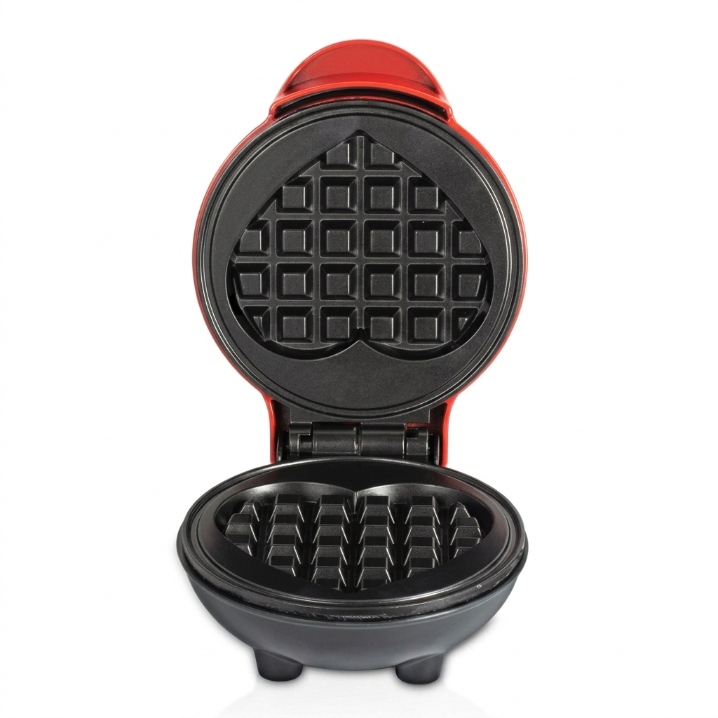 RAF R.2220 Mini Heart-Shaped Electric Waffle Maker