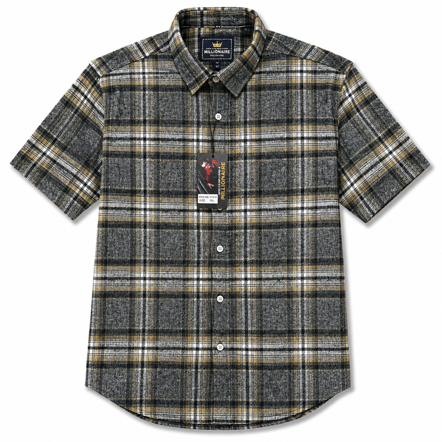 Men’s Premium Short Sleeve Plaid Shirt