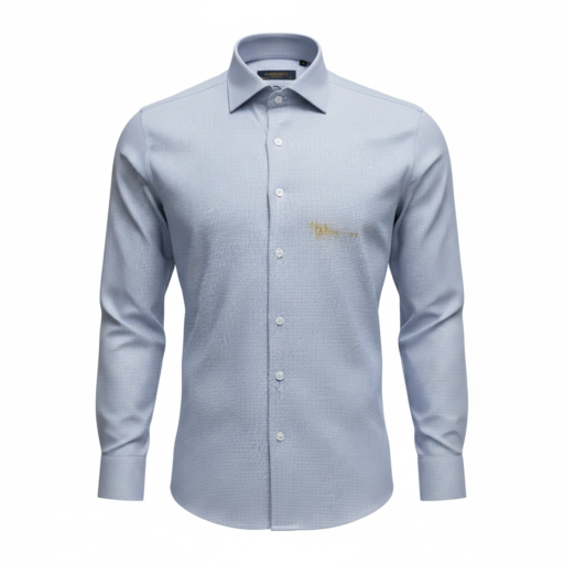 Men’s Slim Fit Pattern Shirt – Light Blue (6164-01)