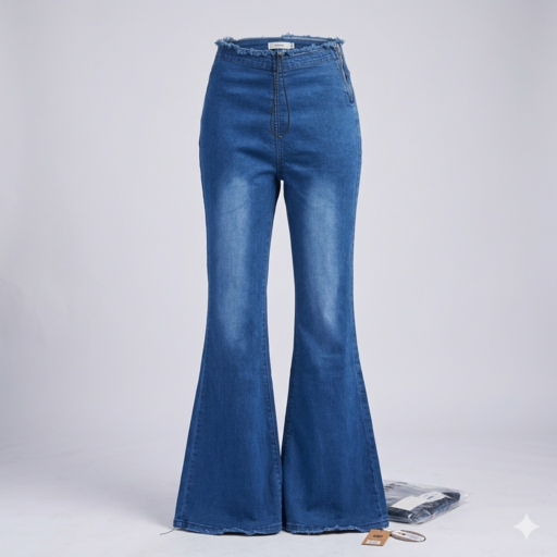 4217 High Waist Flared Bell Bottom Denim Jeans