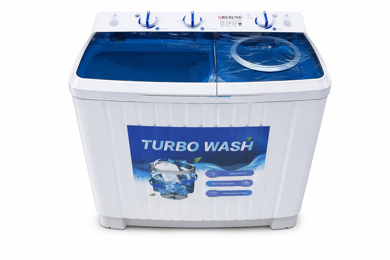 Rebune 8KG Twin Tub Washing Machine