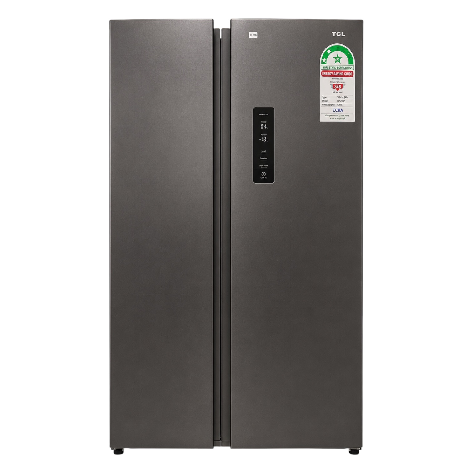TCL P635SBSS Side By Side Refrigerator 595L