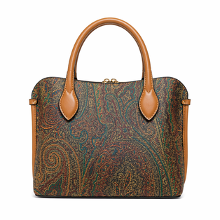 Paisley Pattern Structured Handbag