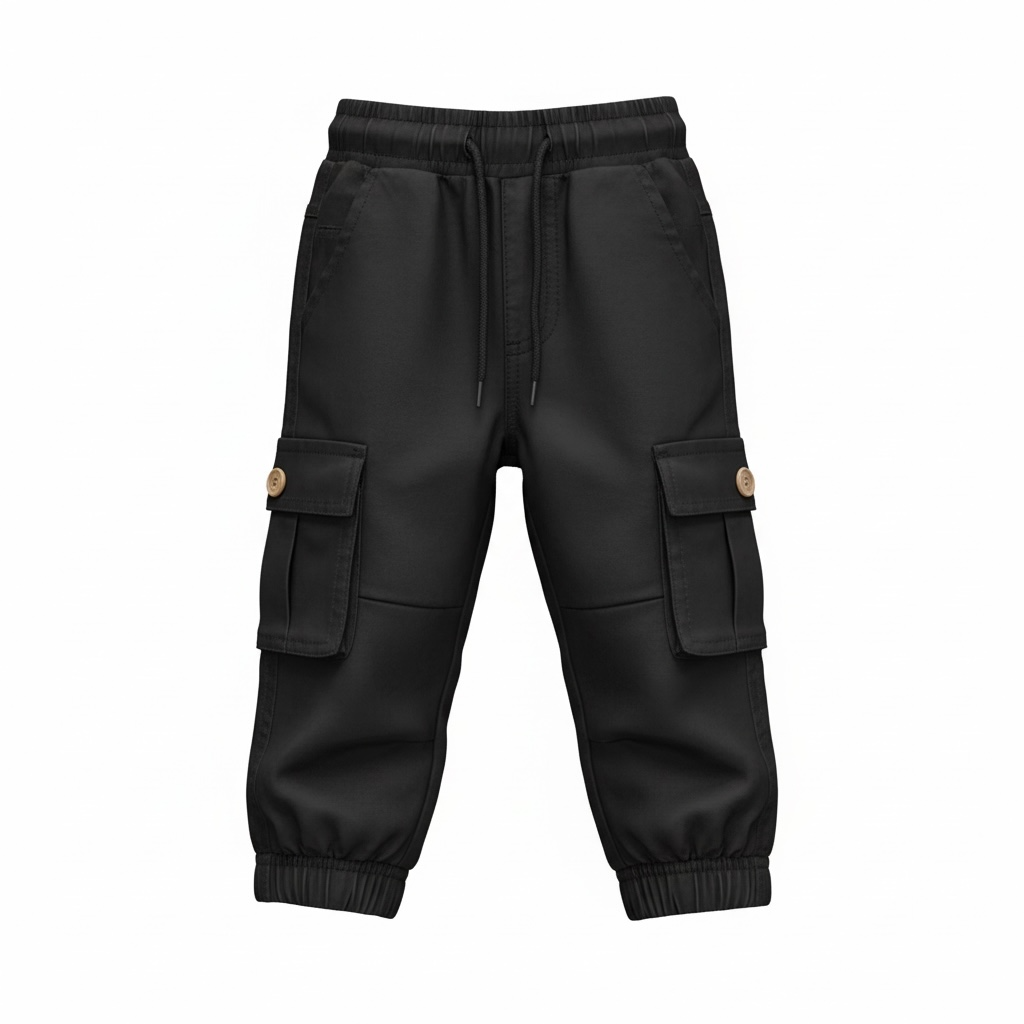 Kids Multi-Pocket Cargo Jogger Pants