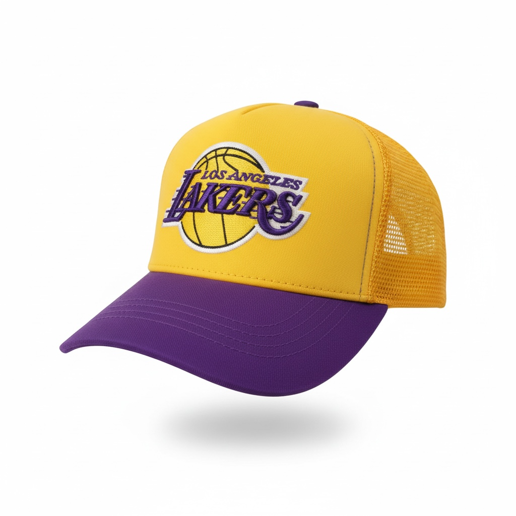 Los Angeles Lakers Mesh Cap – Vibrant NBA Streetwear with 3D Logo