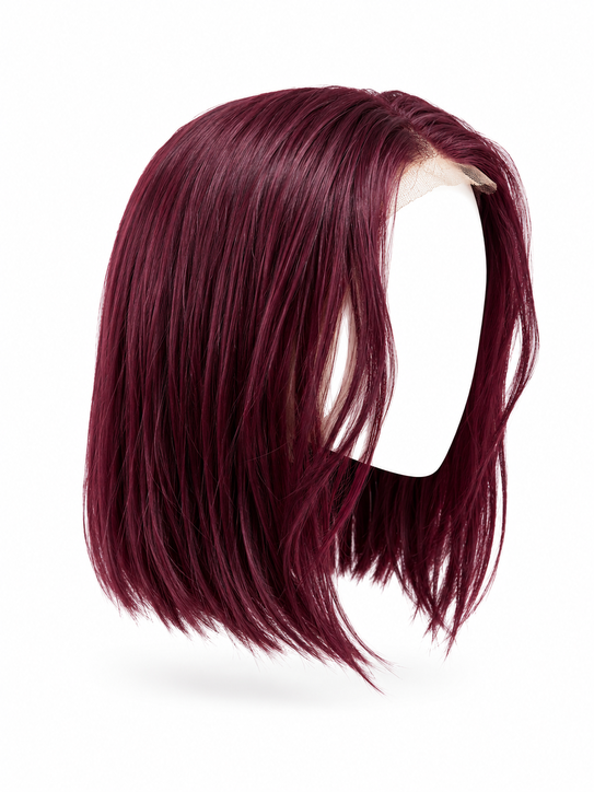Burgundy Straight Lace Front Bob Wig
