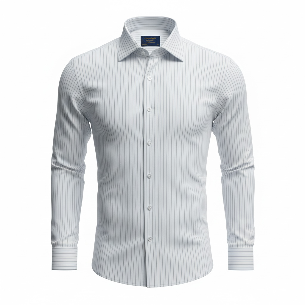 OFFICIAL SHIRT – TURKEY EDITION (White Striped) Manschett By Quesste • ( 6176-19)