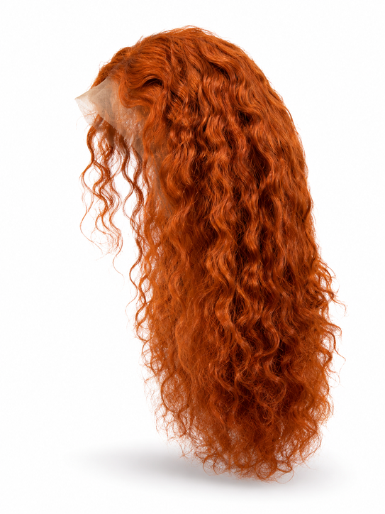 Burnt Orange Deep Wave Lace Front Wig