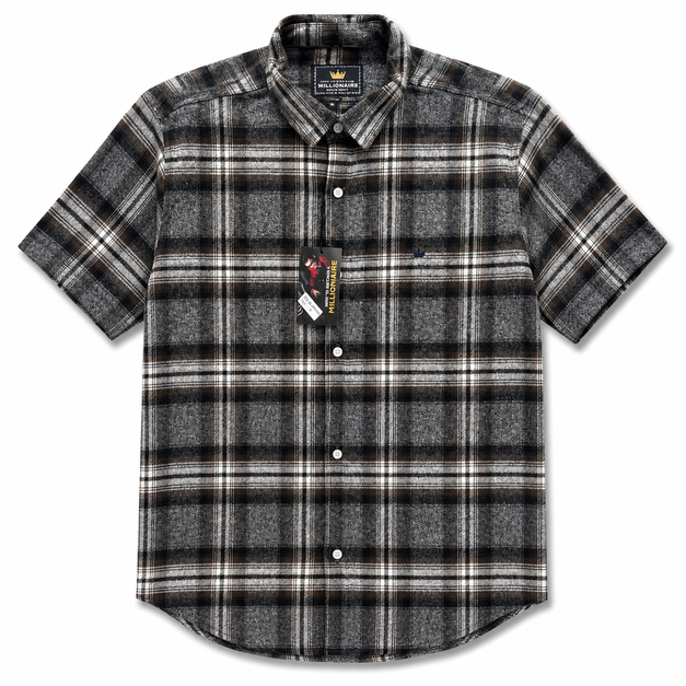 Men’s Short Sleeve Plaid Casual Shirt