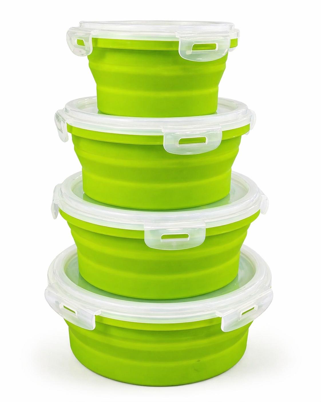 Collapsible Silicone Food Storage 4-Piece Set (XYSJ-0034)