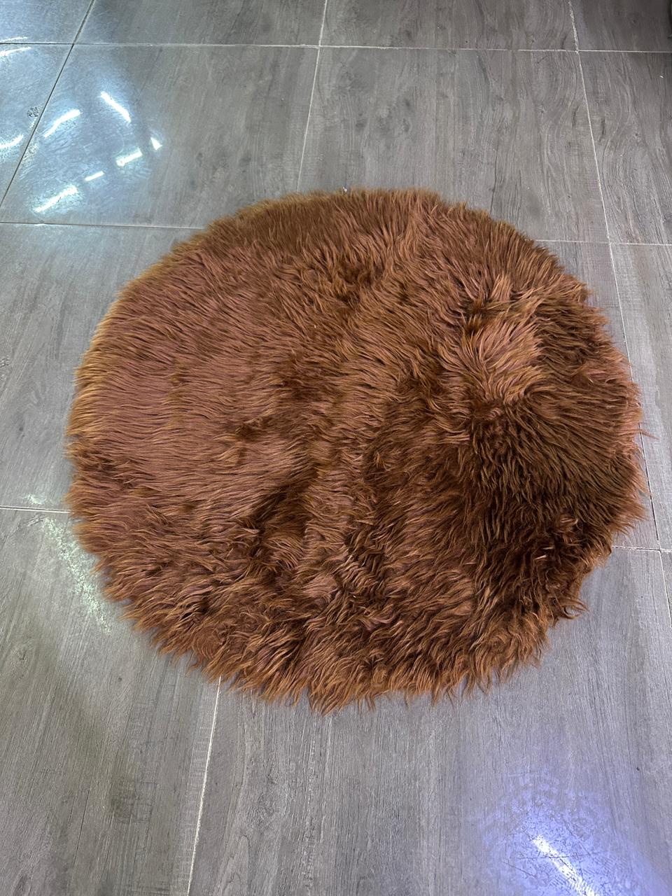 Round Bedside Fluffy Carpet