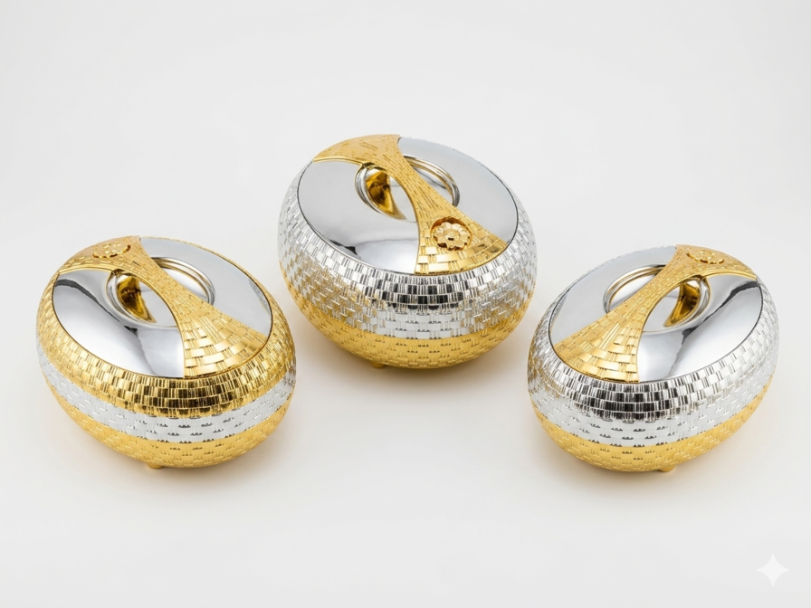 3 Piece Luxury Insulated Hot Pot Set