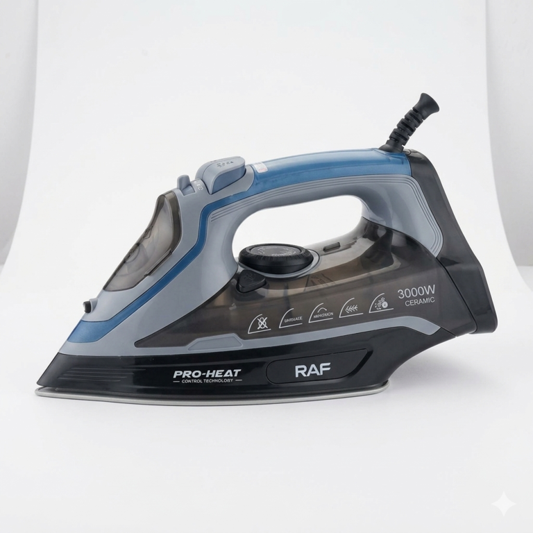 RAF Heavy Duty Electric Steam Iron R.1257B – 3000W Ceramic Soleplate