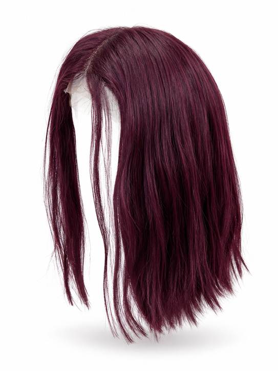 Burgundy Straight Lace Front Wig-(99J)
