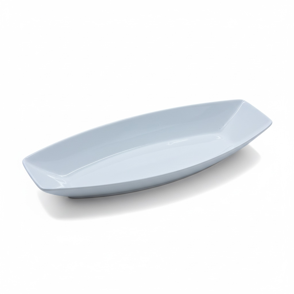 Boat-Shaped Ceramic Serving Dish