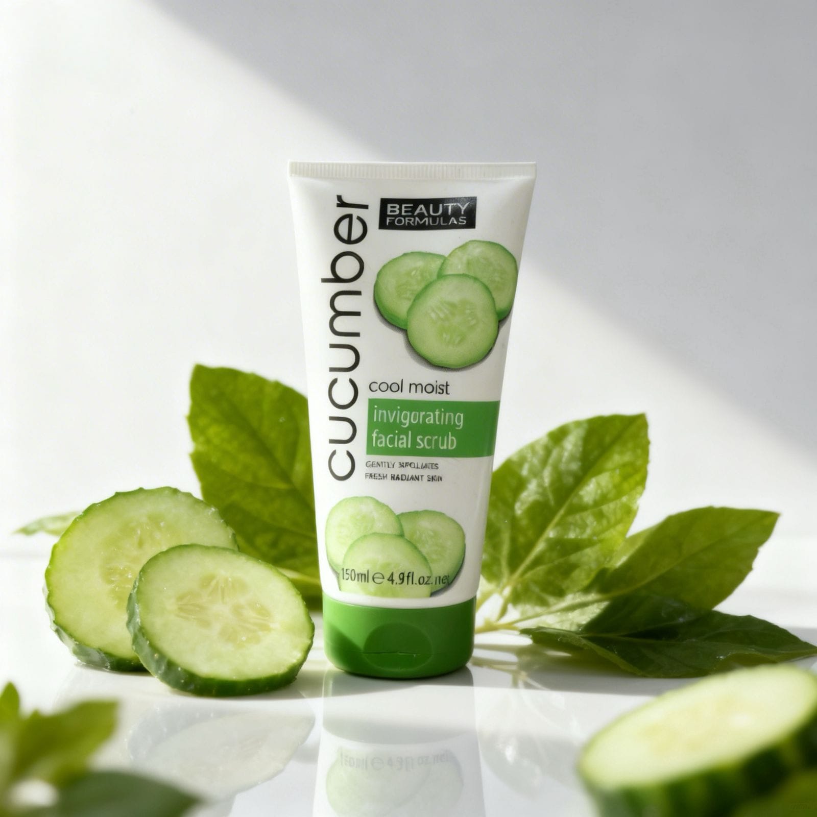 Beauty Formulas Cucumber Cool Moist Invigorating Facial Scrub