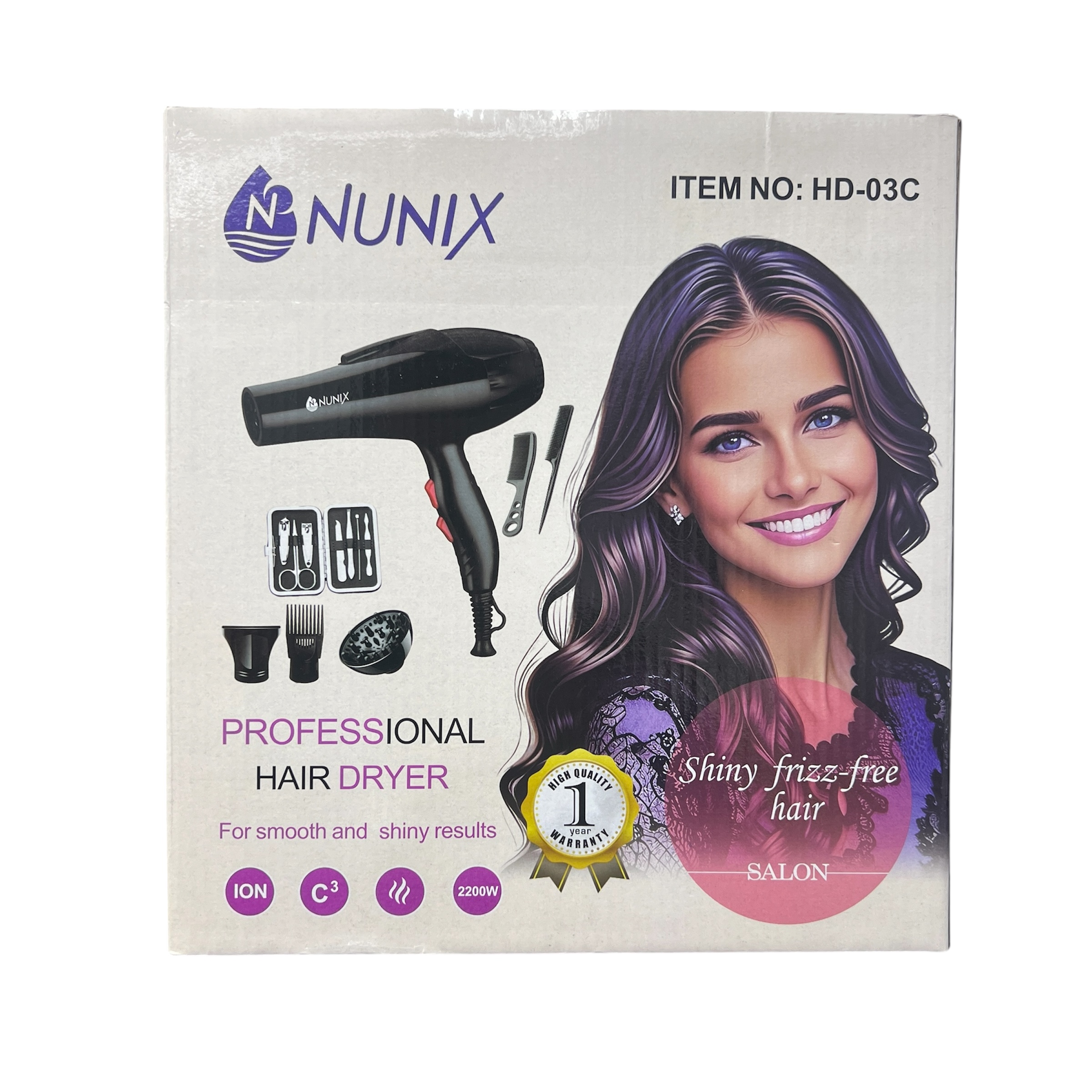 Nunix Professional Hair Dryer – HD-030C