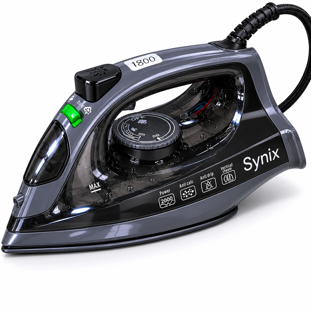 Synix 2000W Non-Stick Dry & Steam Iron