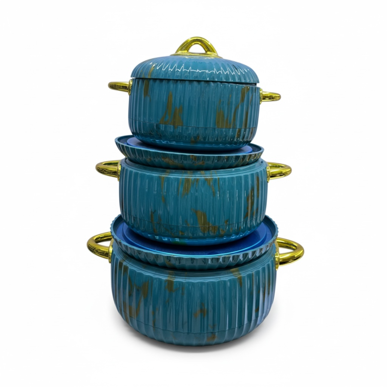 3-Piece Insulated Food Warmer Set – Round Thermal Casseroles with Twist-Lock Lids