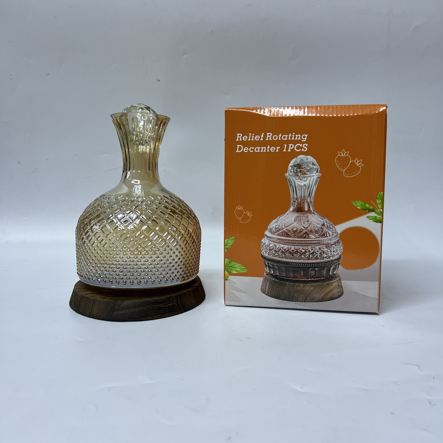 Rotating Crystal Wine Decanter-Q5529-1H