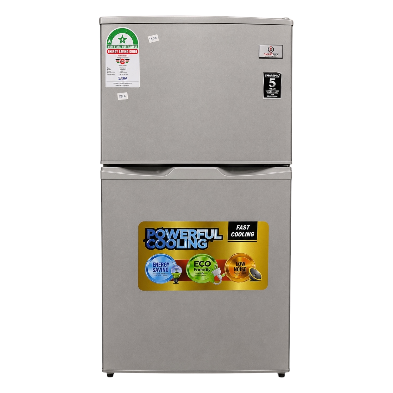 Smartpro 188L Double Door Refrigerator (SFR-225-DT-I)