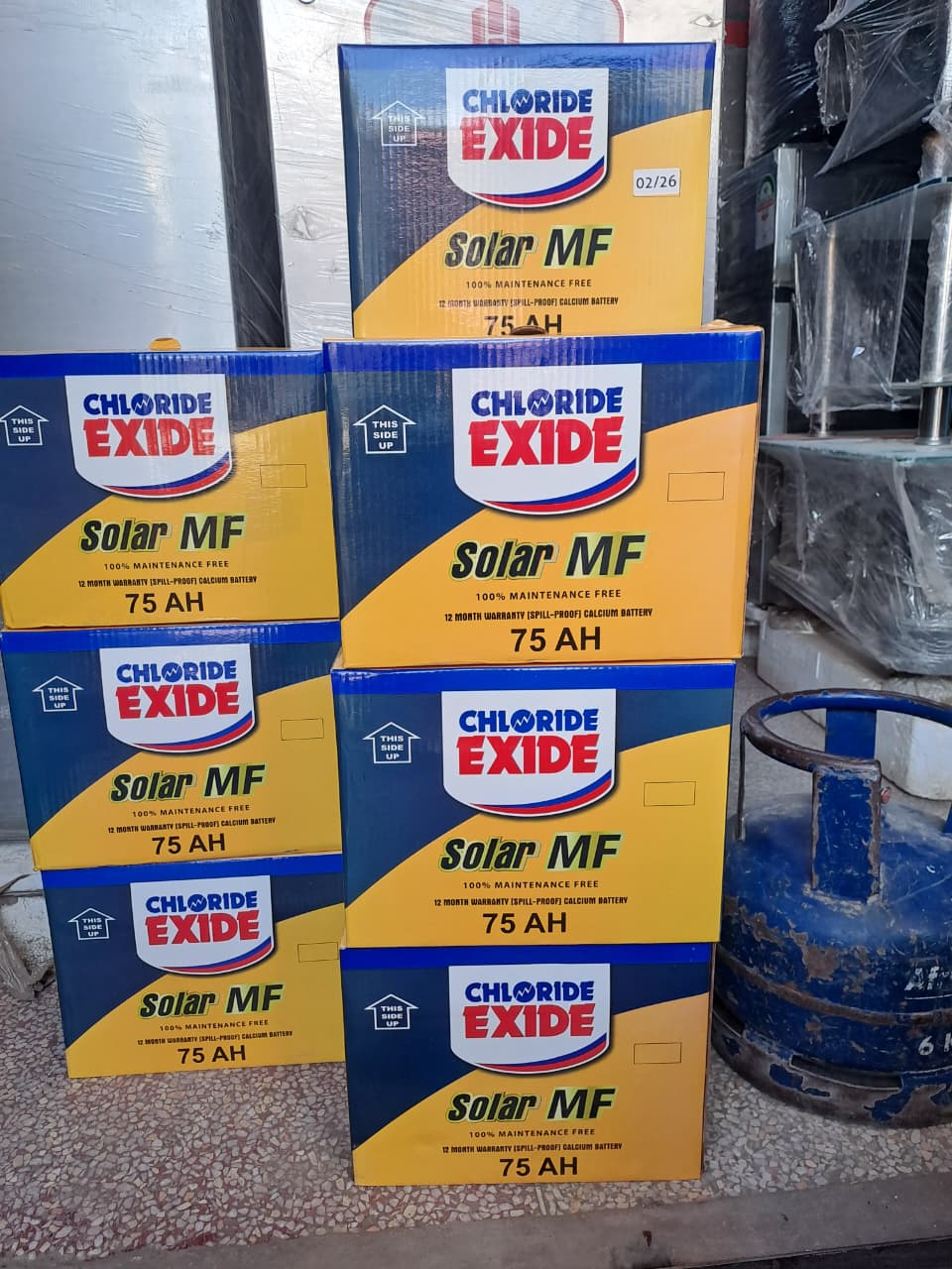 Chloride Exide Solar MF 75AH 12V Maintenance-Free Spill-Proof Calcium Battery with 12-Month Warranty