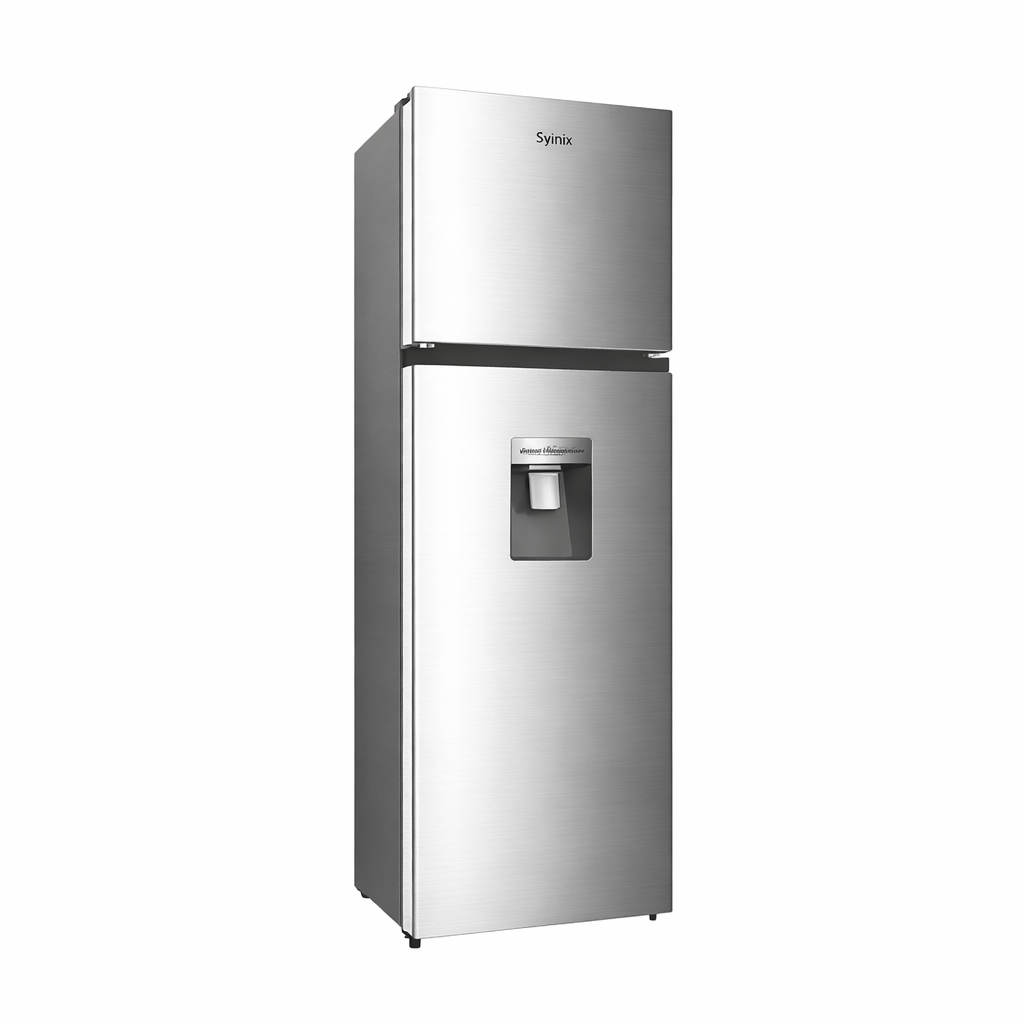 Syinix 257L Double Door Refrigerator – Silver