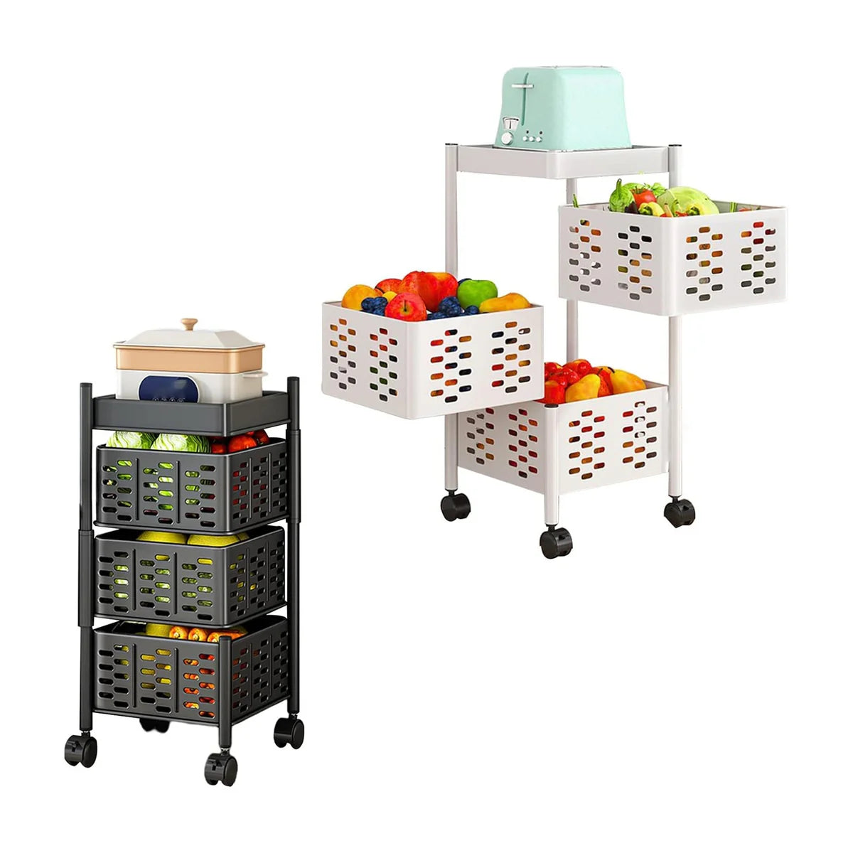 3-Tier Rolling Storage Cart