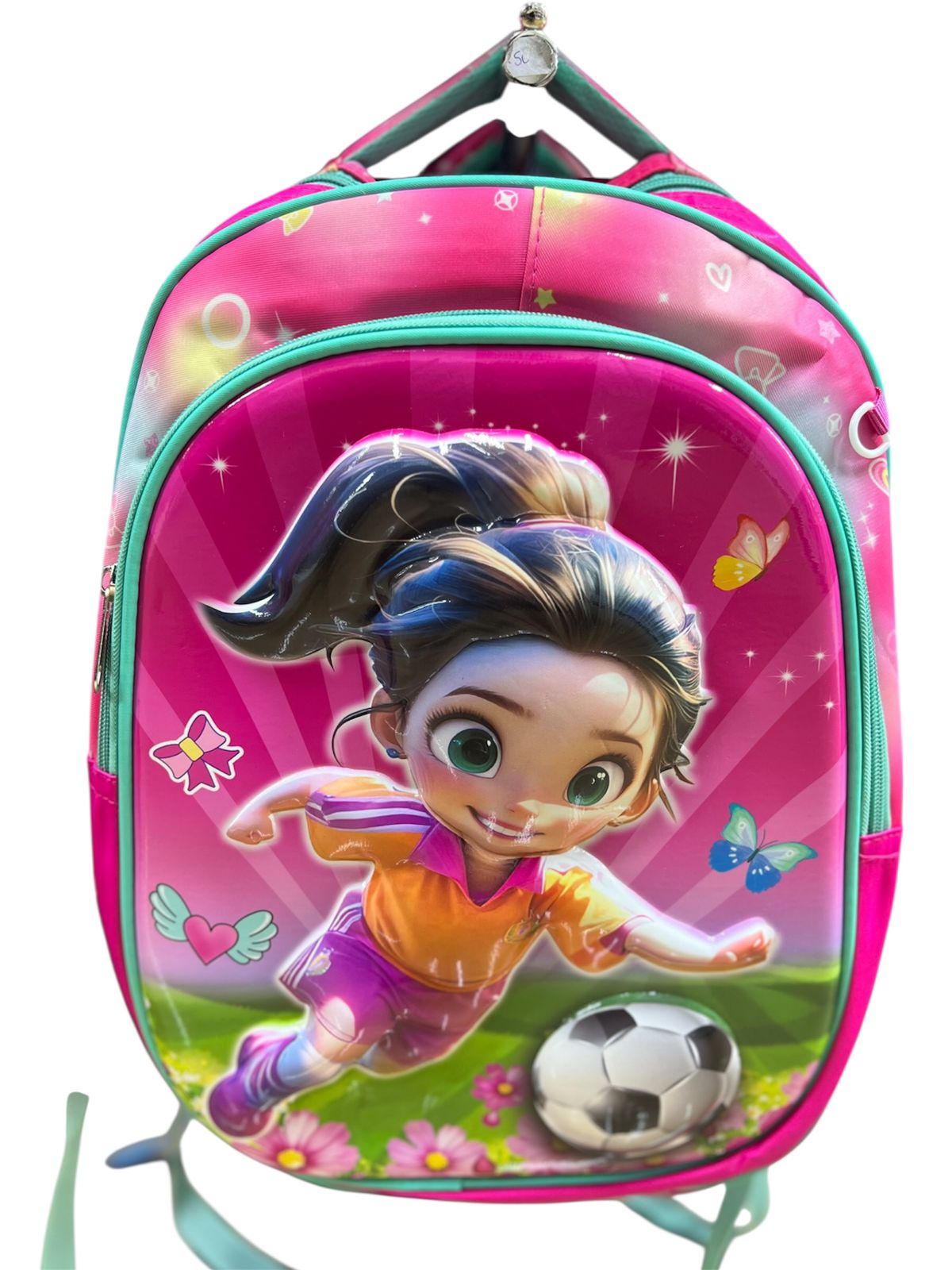 Girls’ Soccer Star Pink Animated Hero Backpack