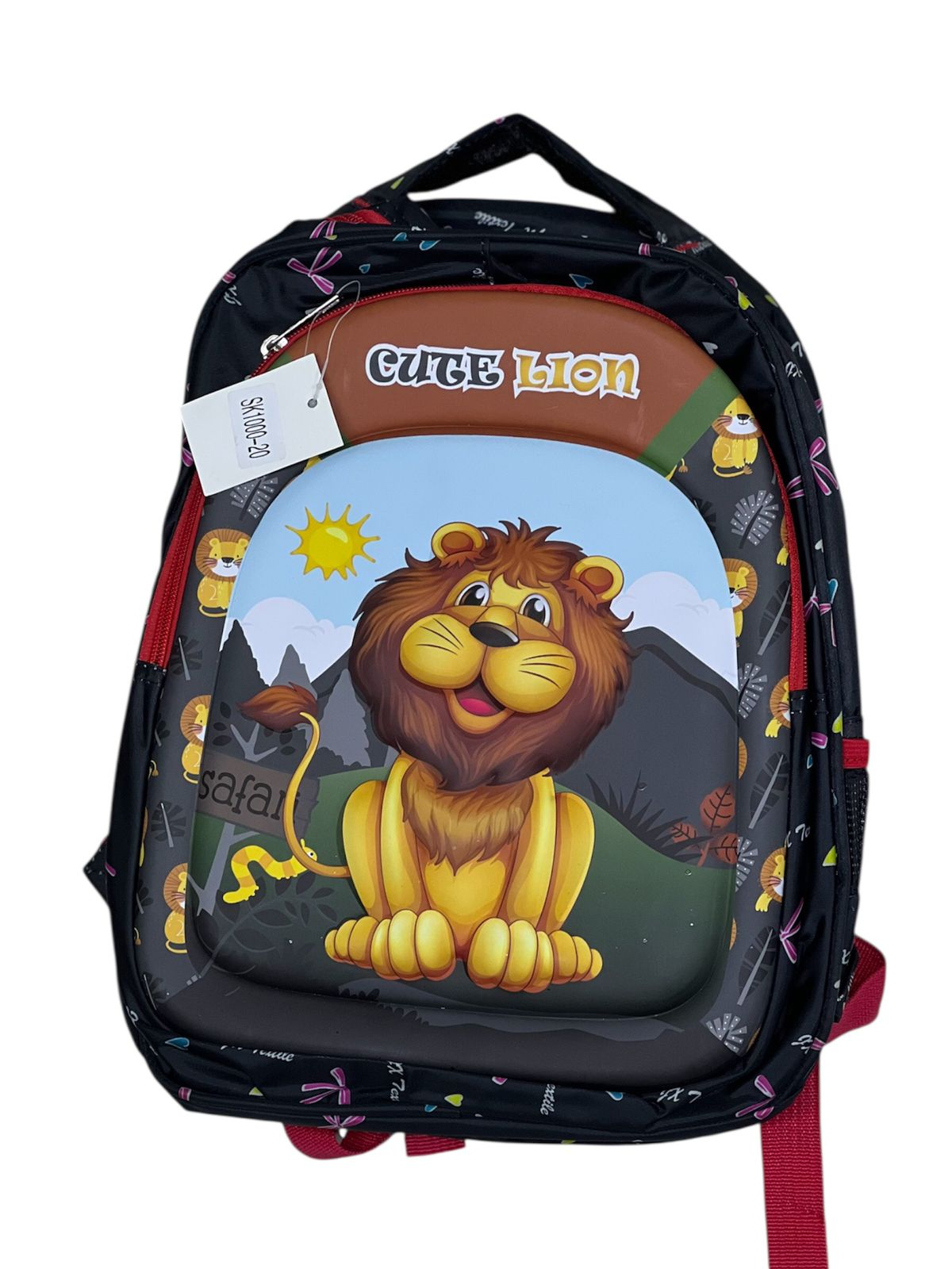 "Cute Lion" Safari Adventure 3D Embossed School Backpack