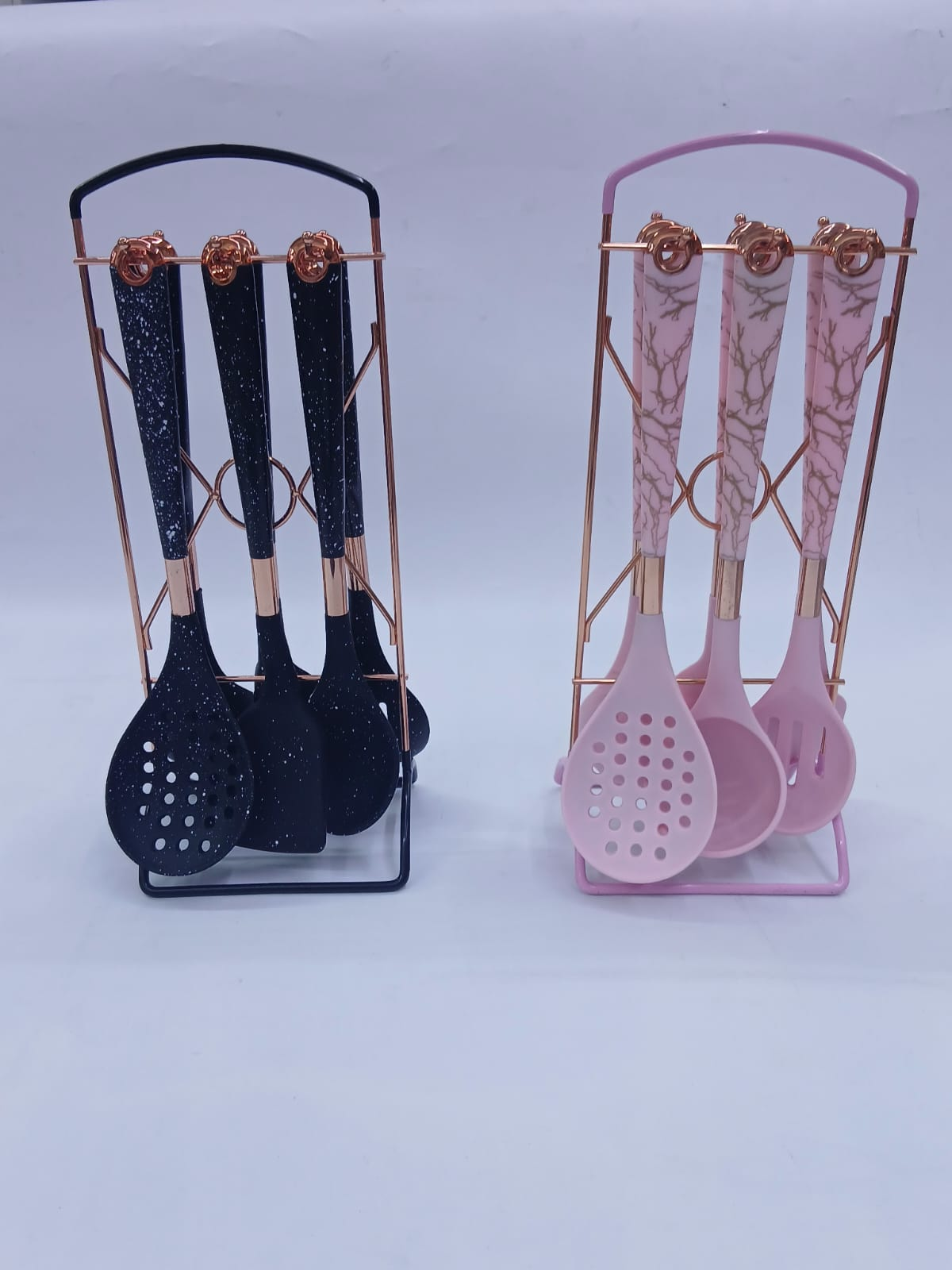SIL- 7-piece black granite silicone cooking utensil set