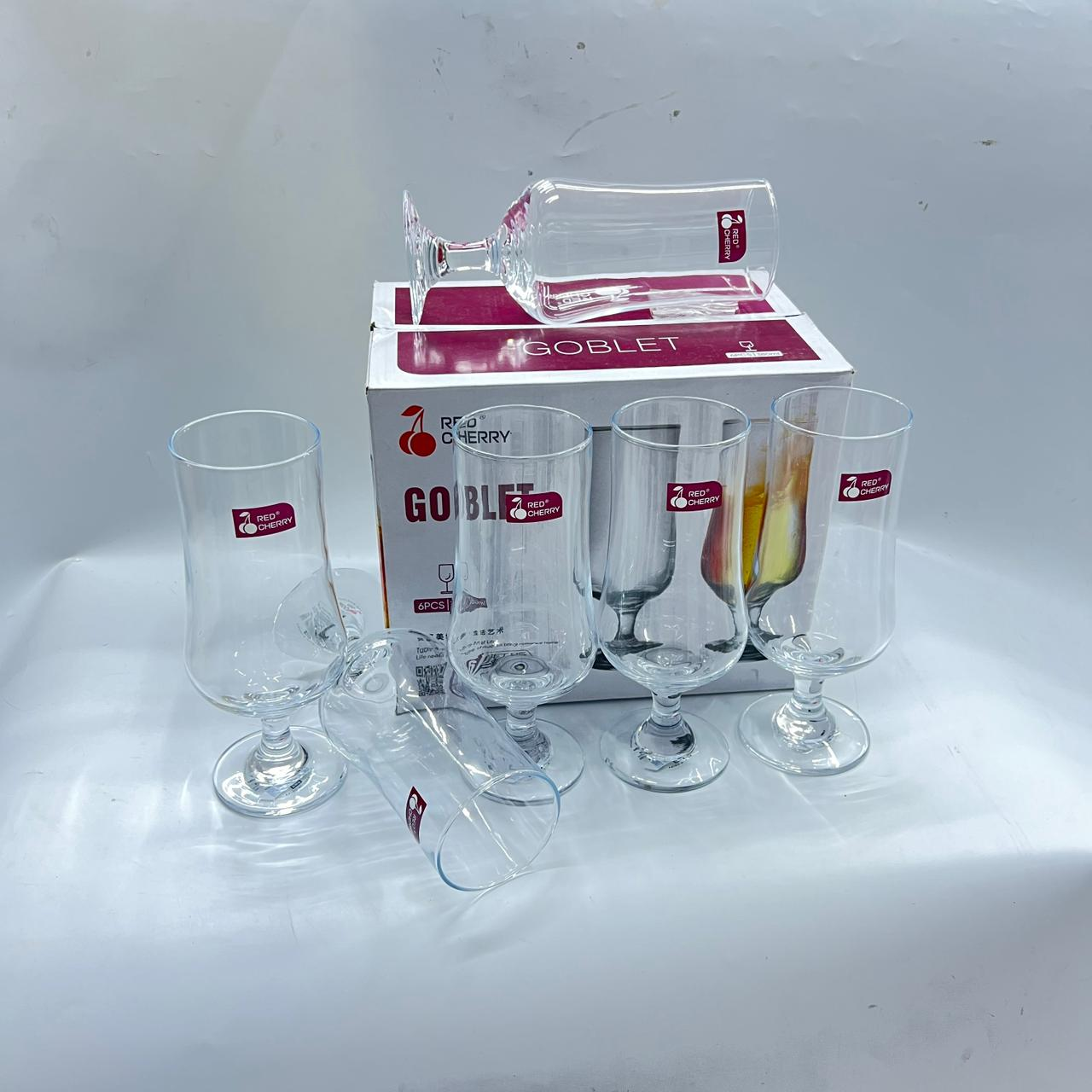 Red Cherry Classic Stemmed Goblet Set (HG3829)
