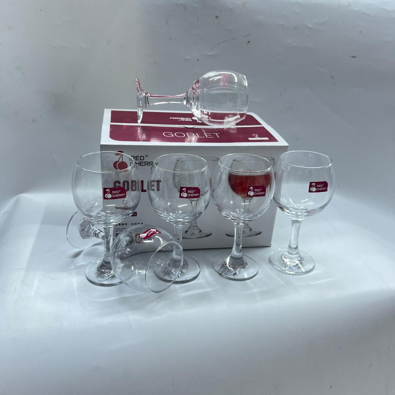 Red Cherry Tulip Cocktail Goblet Set (HG6118)
