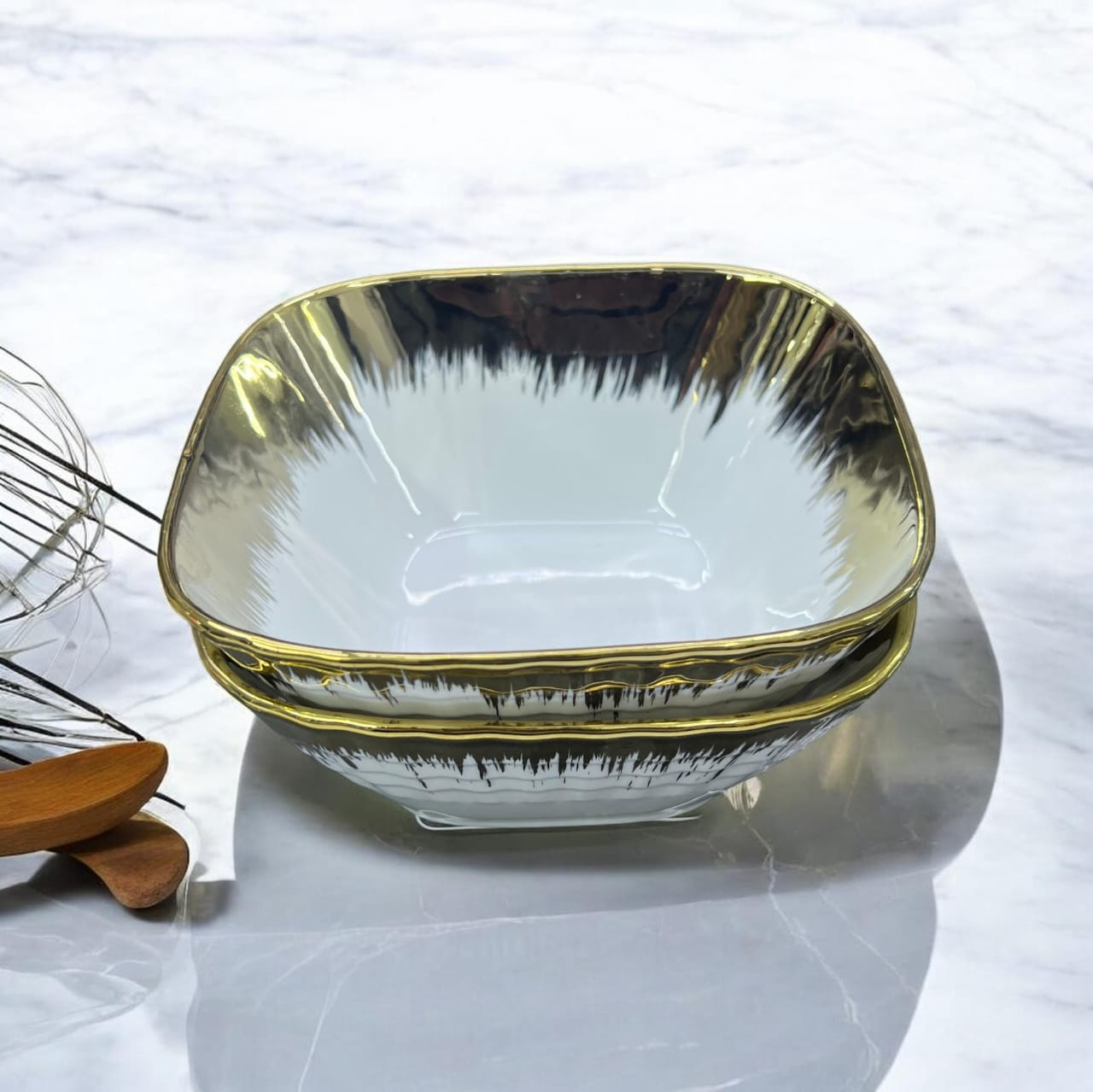 6-inch Sweep Gold Chess Grid Bowl