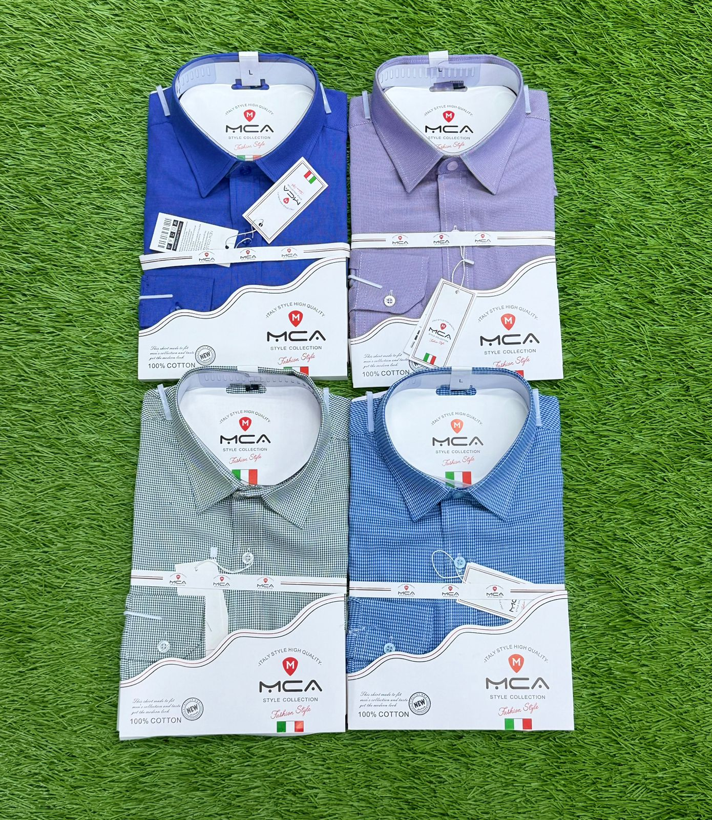 MCA Style Collection-Italian-Style Solid & Micro-Texture Formal Shirt