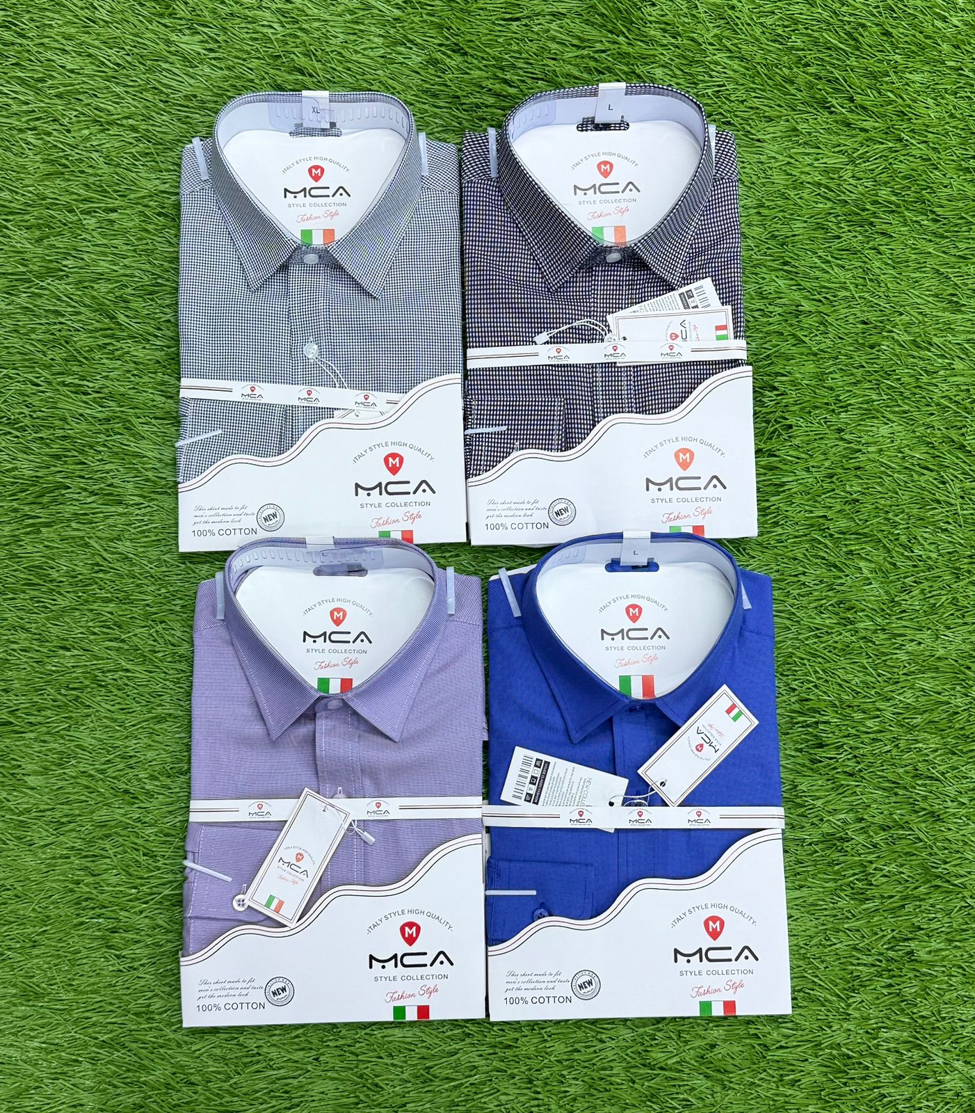 MCA Style Collection- italy Style Micro-Check & Solid Formal Shirt