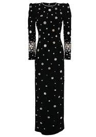 579 Black Long-Sleeved Mermaid-Style Evening Dress