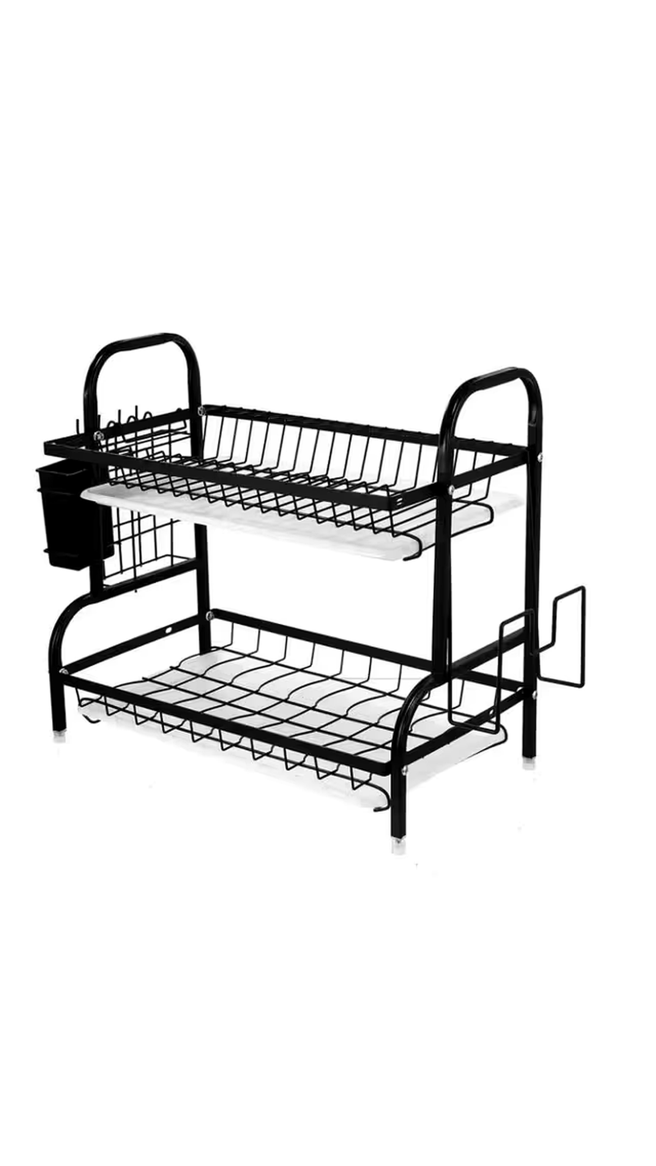 Kitchen Counter Dish Drainer and Storage Organizer