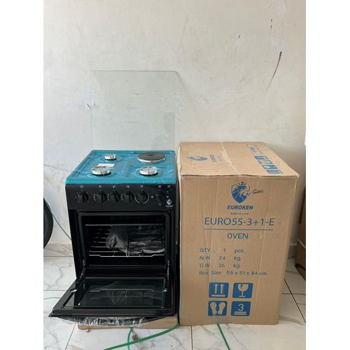 Euroken 55×55 3 Gas + 1 Electric Stand Cooker