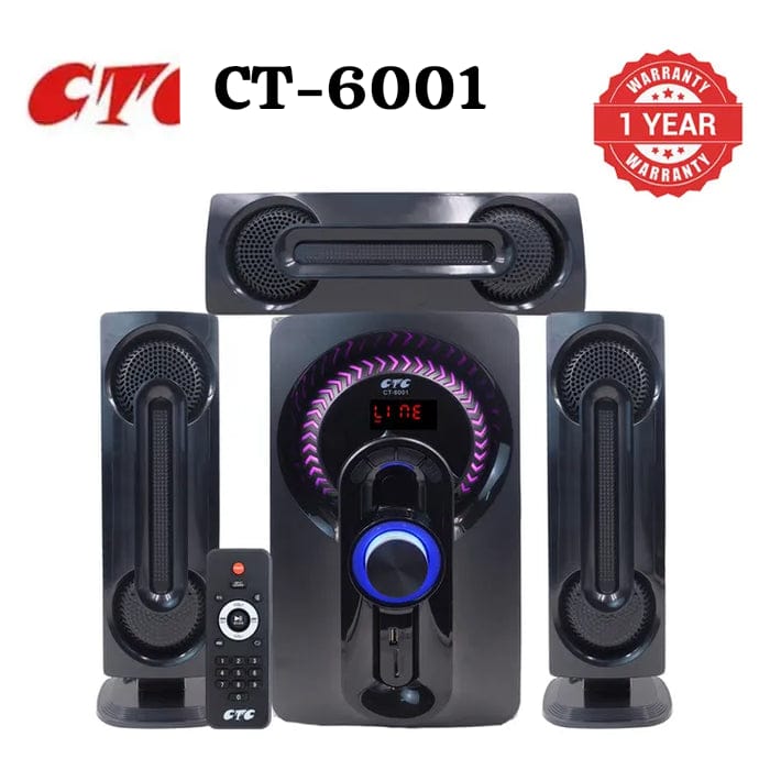 CTC CT-6001 3.1CH Mini Home Theater Multimedia Speaker System with Subwoofer, Bluetooth, USB/SD/AUX/