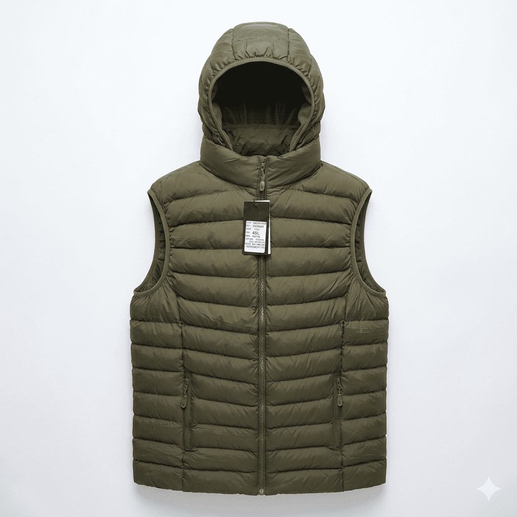 Image of Premium Unisex Sleeveless Hooded Puff Jacket