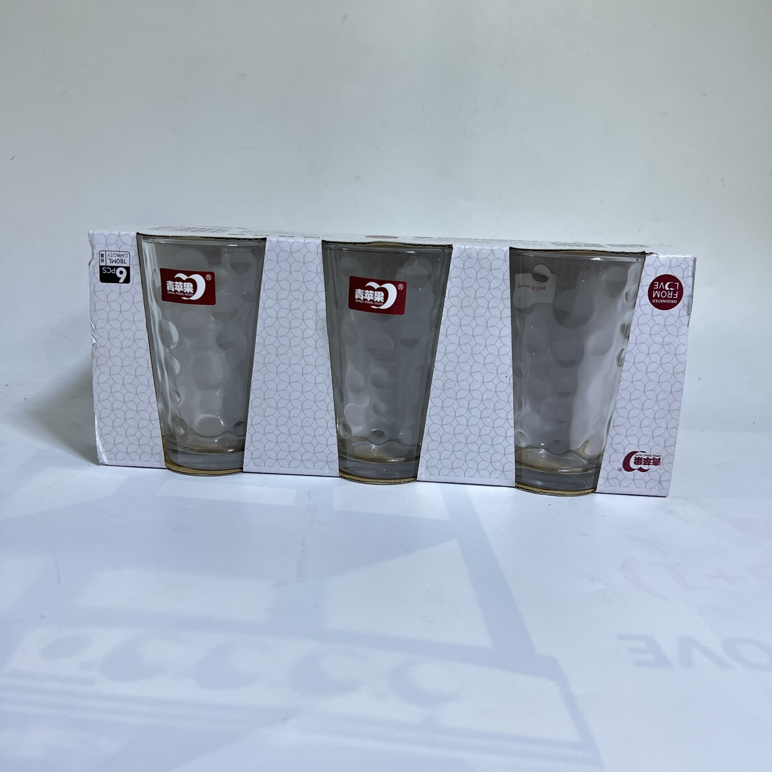 Image of Deli Glass Bubble Texture Highball Six-Piece Set 180ml – (66099Y)